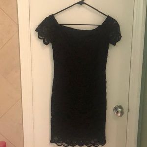 Black Lace Mini Dress